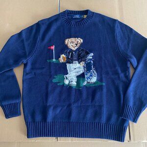 Polo Ralph Lauren BEAR PREPPY SWEATER NABVY BLUE
